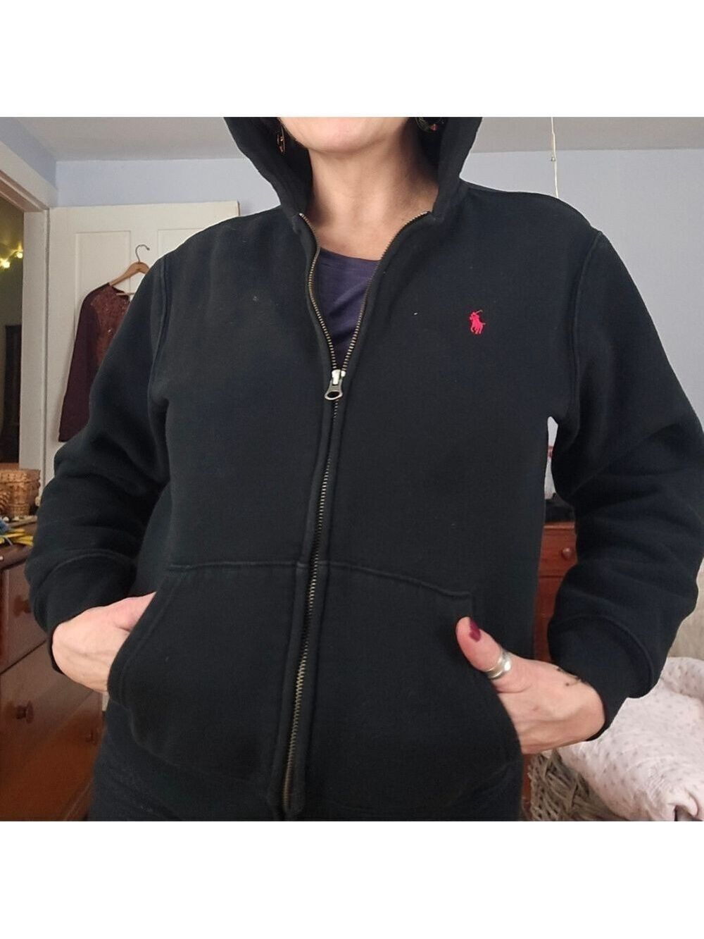 Polo Ralph Lauren Logo Boys L Full Zip Fleece Hoodie